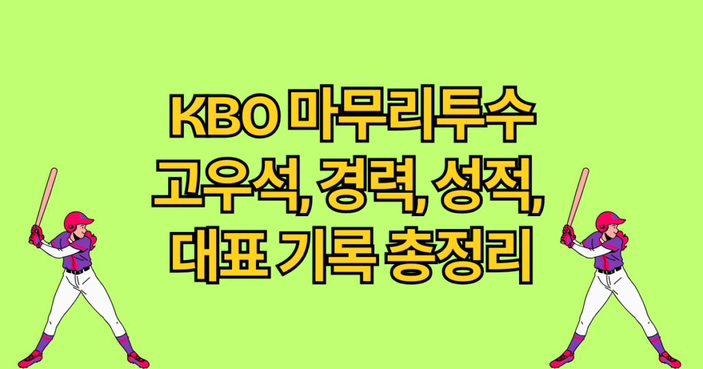 KBO 마무리 투수 고우석 – 경력, 성적, 대표 기록 총정리
